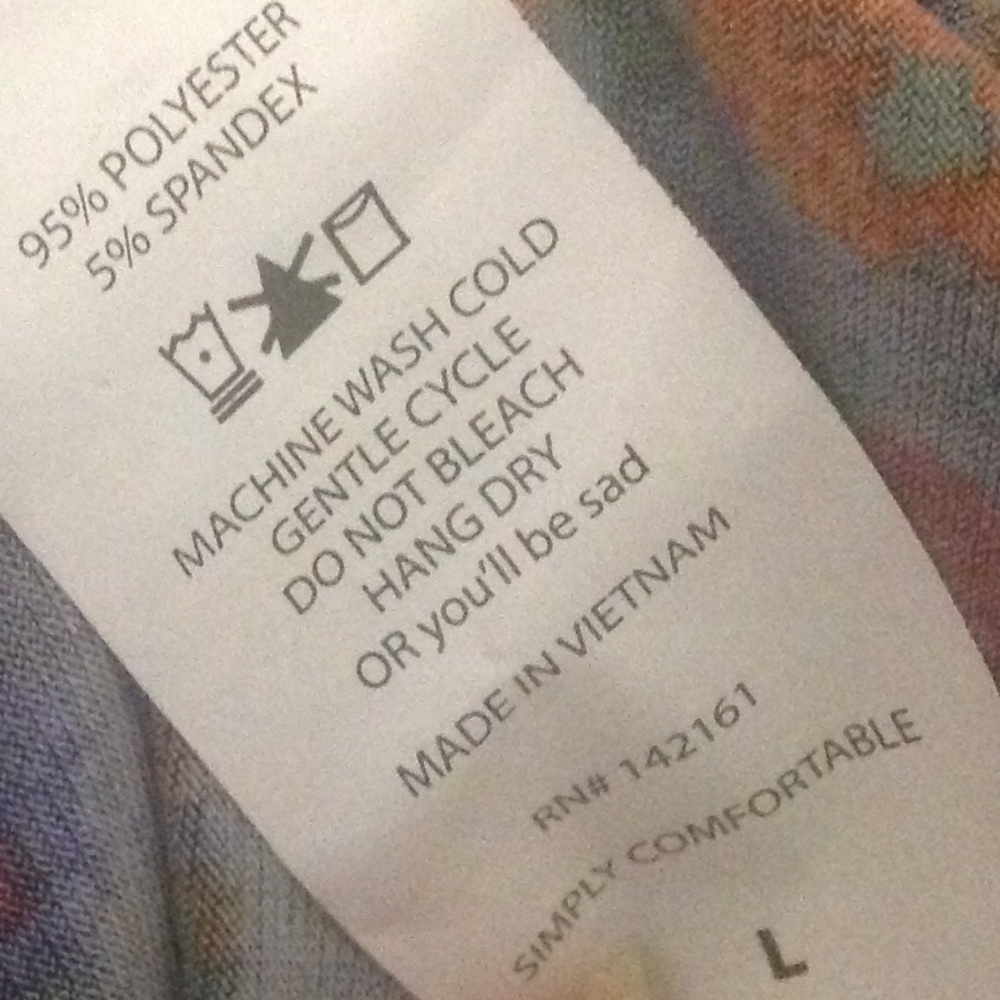 Lularoe Irma  Size L new with tags - Picture 6 of 6